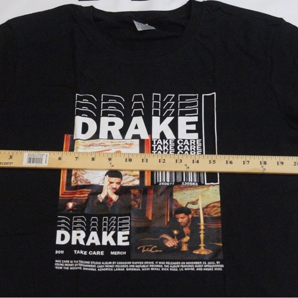 Unisex Drake Take Care Album Cover 2011 Hip Hop Rap Spotify Graphic T-Shirt Lg - Picture 4 of 4